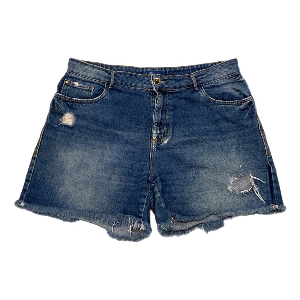 A | K Denim Cut-Off Shorts